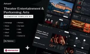 Artore Theater Entertainment & Performing Arts Elementor Template Kit