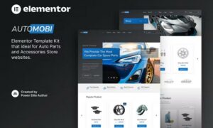 Automobi – Auto Parts Store & Accessories Elementor Template Kit