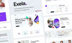 Exela - Social Media Marketing Agency Elementor Template Kit