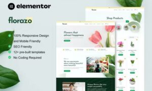 Florazo - WooCommerce Florist & Flower Shop Elementor Template Kit