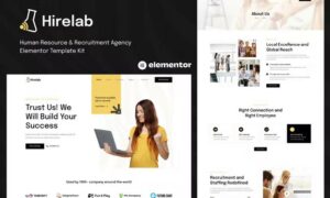 Hirelab - Human Resource & Recruitment Agency Elementor Template Kit