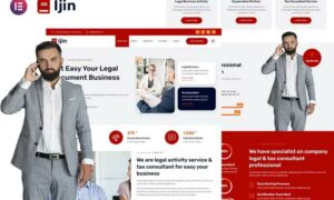 Ijin - Legal Business & Tax Consultant Services Elementor Template Kit