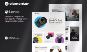 Lensa – Camera & Photography Equipment Store Elementor Template Kit