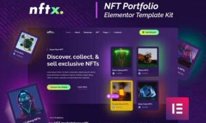 NFTx - NFT Portfolio Elementor Template Kit