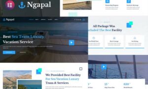 Ngapal - Sea Luxury Yatch Vacation Services Elementor Template Kit