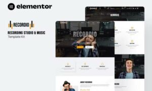 Recordio - Recording Studio Elementor Template Kit