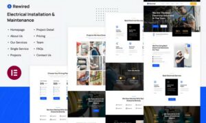 Rewired Electrical Installation & Maintenance Services Elementor Template Kit