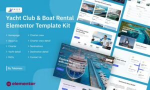 Saile Yacht Club & Boat Rental Elementor Template Kit