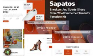 Sapatos - Sneakers & Sports Shoes Store WooCommerce Elementor Template Kit