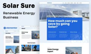 Solar Sure - Renewable Energy Business - Elementor Template Kit Solar Sure - Renewable Energy Business - Elementor Template Kit