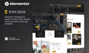 Topchess – Chess Club Courses & Training Elementor Template Kit