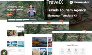 TravelX - Travels Tourism Agency Elementor Template Kit