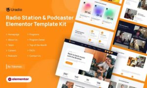 Uradio Radio Station & Podcaster Elementor Template Kit