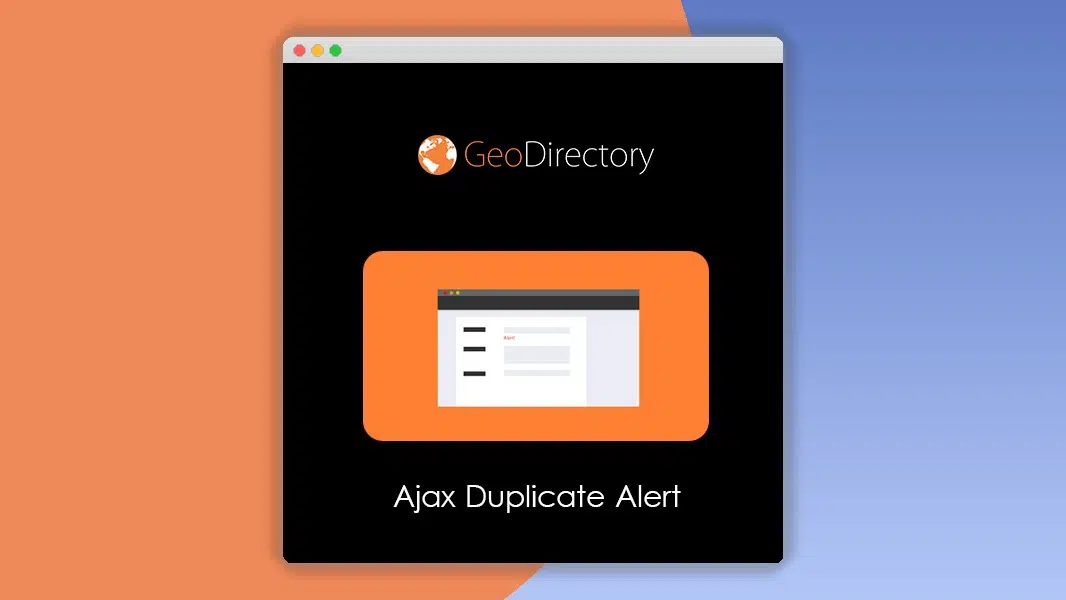 GeoDirectory Ajax Duplicate Alert