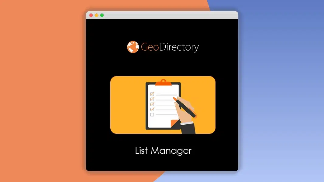 GeoDirectory List Manager