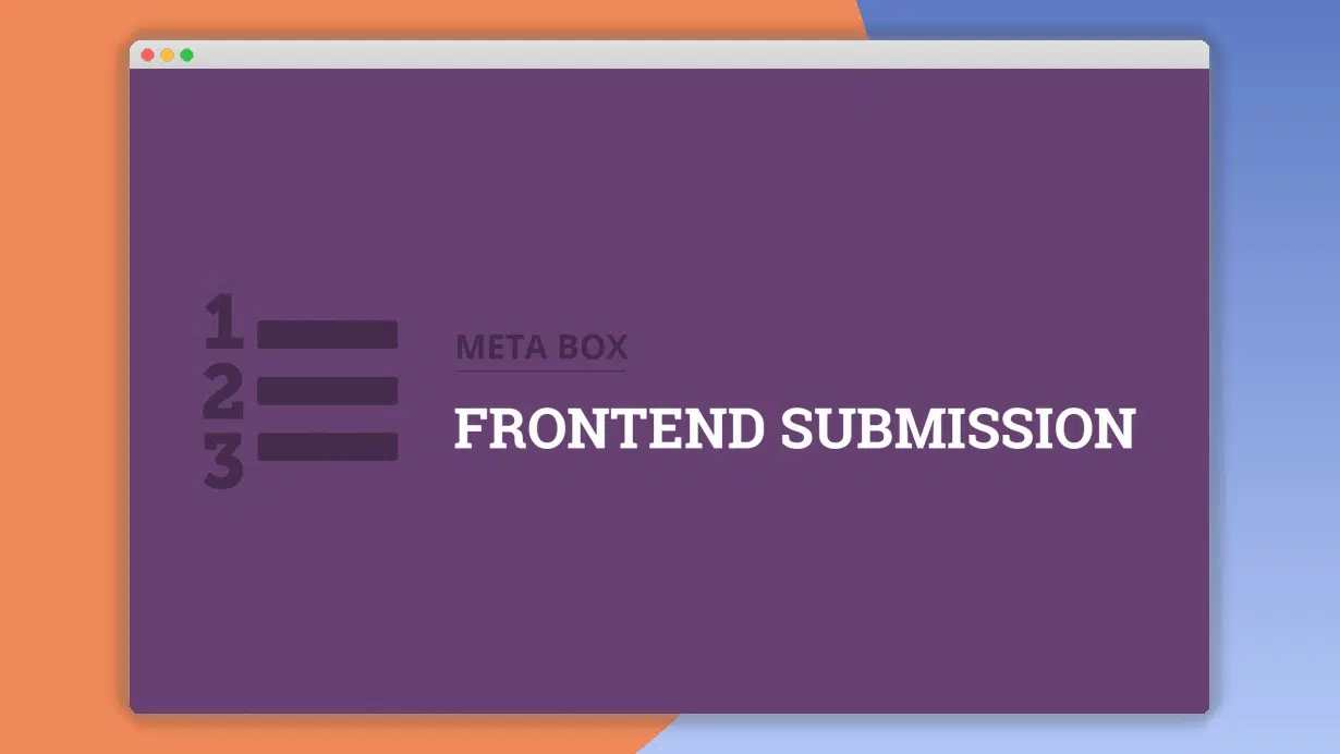 Meta Box Frontend Submission