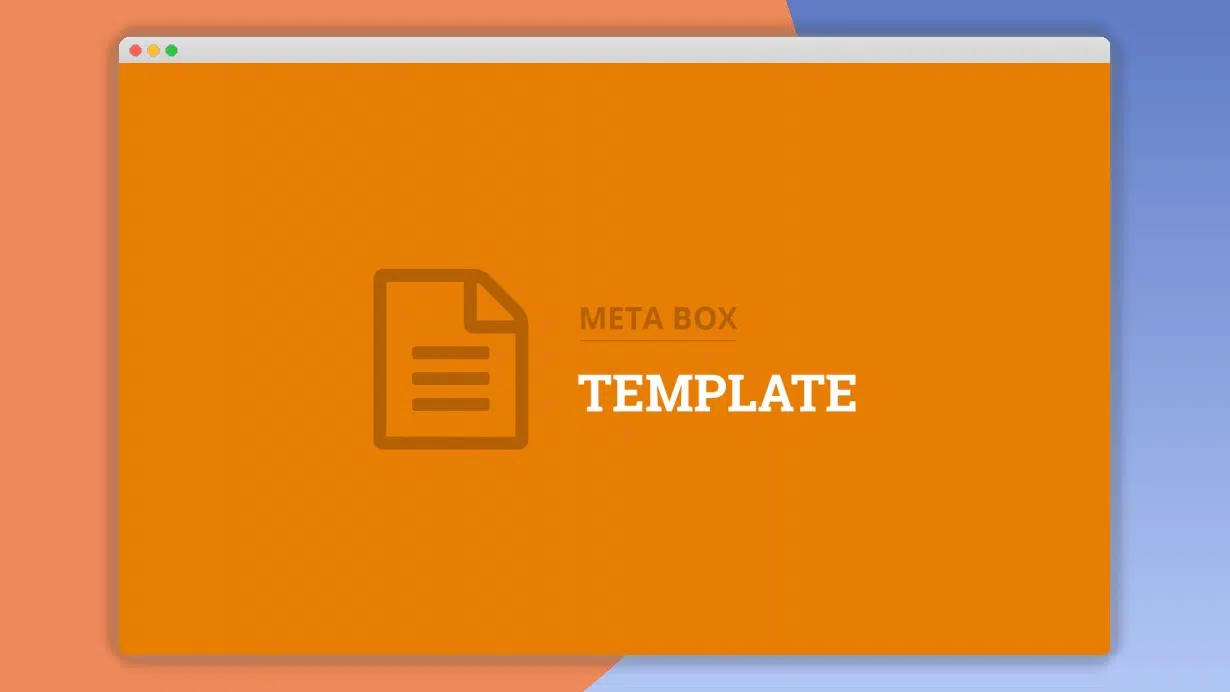 Meta Box Template